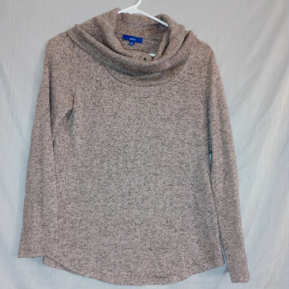 Apt. 9 Heathered Gray Cowl Neck Sweater